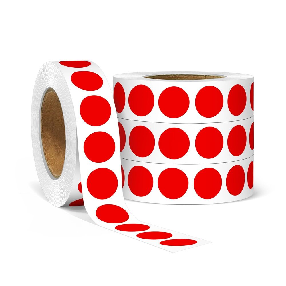 5175 4000PCS 1/2" Small Round Dot Stickers,0.5 Inch 4 Rolls Color Coding